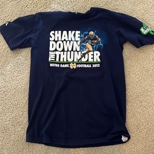 Medium Notre Dame football t-shirt “shake down the thunder”
